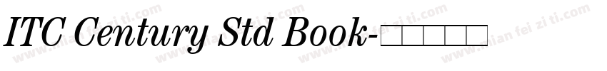 ITC Century Std Book字体转换